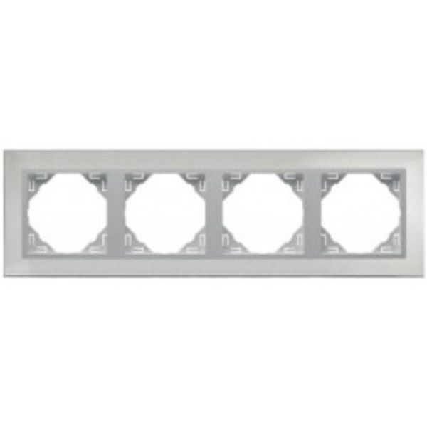 FOUR-GANG FRAME INOX/ALUMINIUM image 1