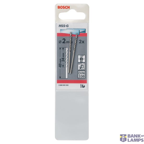Metal drill bits HSS-G, DIN 338 2 x 24 x 49 mm 2 pcs. image 2