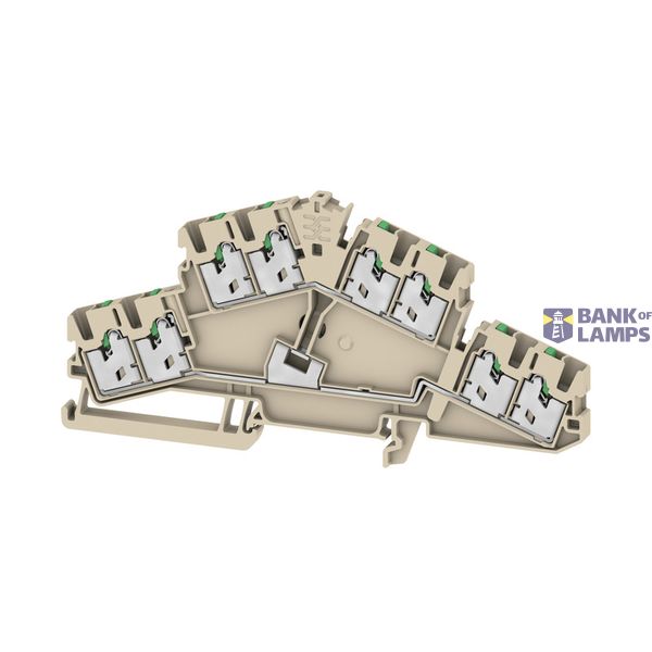 Multi-tier modular terminal, SNAP IN, dark beige, 2.5 mm², 800 V, Numb image 1