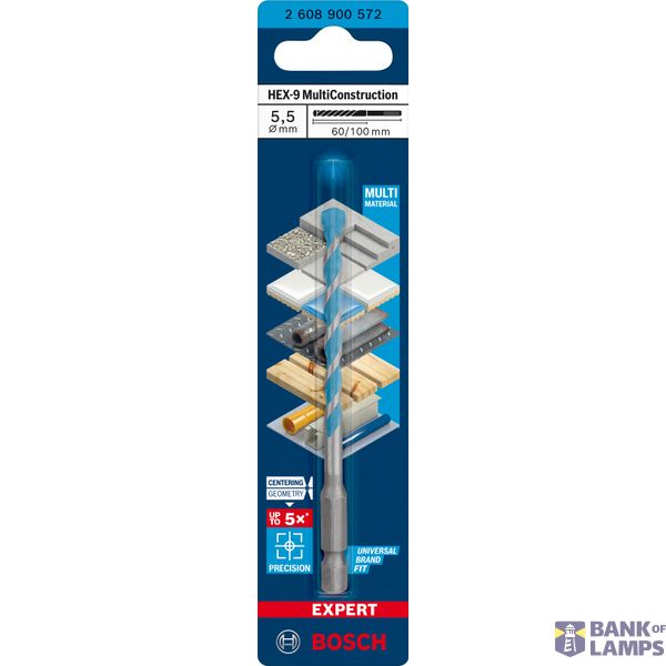EXPERT HEX-9 MultiConstruction Drill Bit, 5.5x60x100 image 2