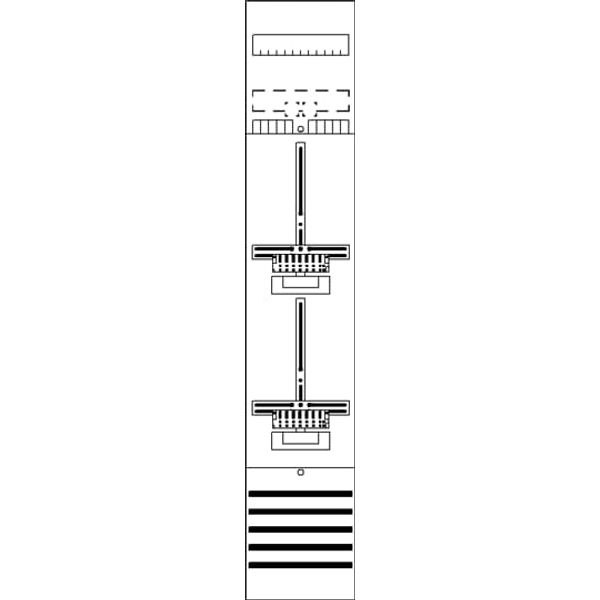 DF19P2 Meter panel, Field width: 1, Rows: 0, 1350 mm x 250 mm x 160 mm, IP2XC image 25