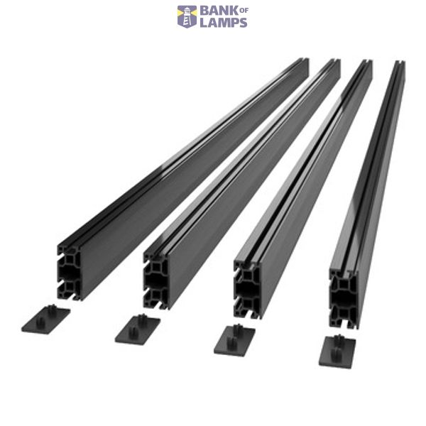 Frame Extrusion and End Cover Black image 1