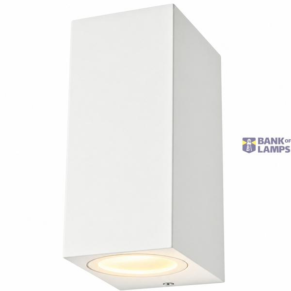 Outdoor Wall Light without Light Source 2xGU10 IP65 Square Matt white THORGEON image 1