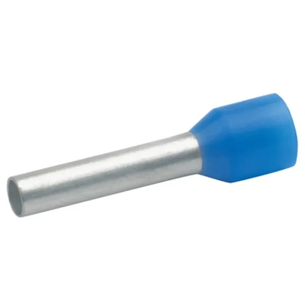 Insulated wire end ferrule, 2.5 mm², 18 mm/12 mm long, DIN 46228/4, blue, 47312 image 1
