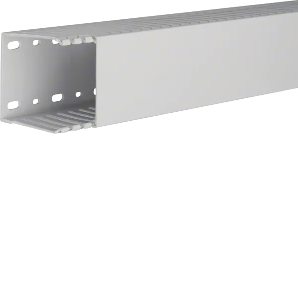 Wiring duct halogen-free V0-PC/ABS HNG 75x75mm light grey image 1