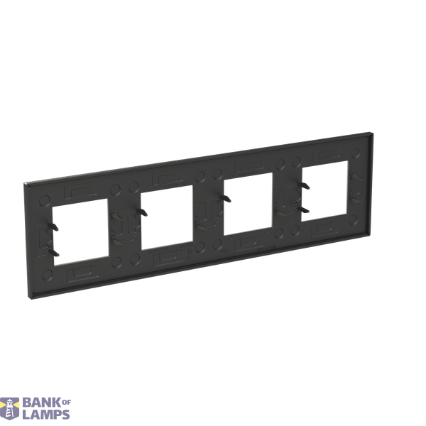 Frame 4-gang / 2+2+2+2-modules - Niessen logo - S - Stainless Steel image 2