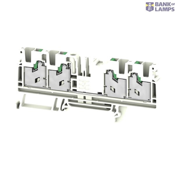 Feed-through terminal block, SNAP IN, white, 4 mm², 32 A, 1000 V, Numb image 1