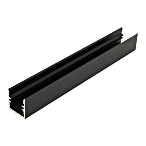 Aluminium profile LBR, L-2000mm W-19mm H-19mm black image 1