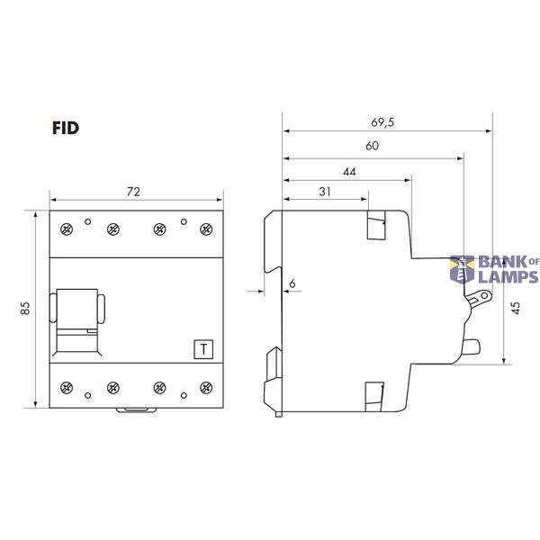 Residual current curcuit breaker 125A, 4-pole, 300mA,type AC image 2