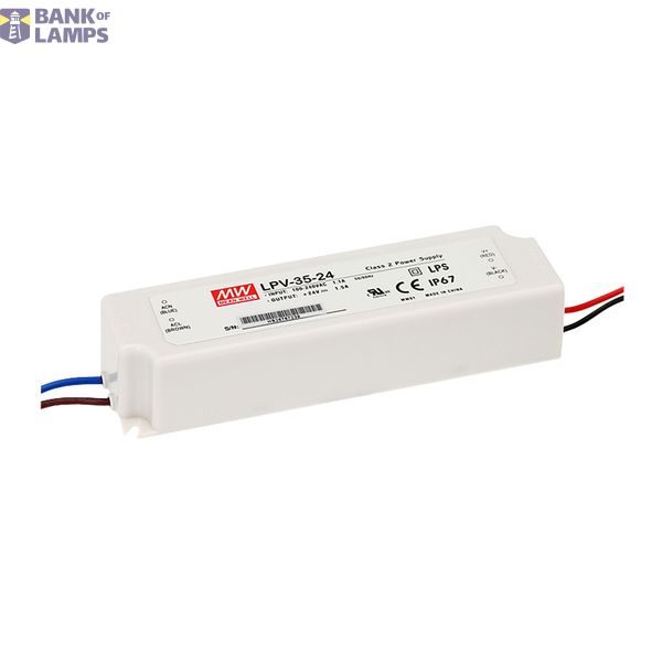 LPV-35-5 Led driver, Class2 25W, 5V, 5A CV, MEAN WELL image 1