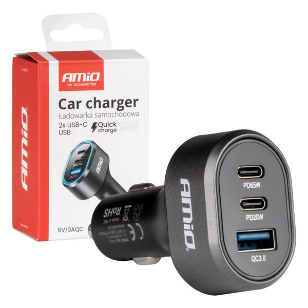 Quick Car Charger 3.0 PD65W PD20W AMIO-04177 image 1