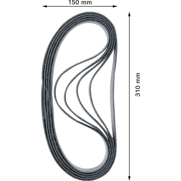 EXPERT N470 Sanding Belt for Belt Sanders 40 x 760 mm, Fine, 10-pc image 1