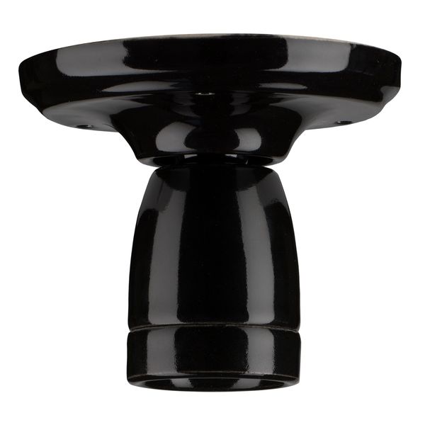Ceiling / Wall Lamp Porcelain S E27 Black image 1