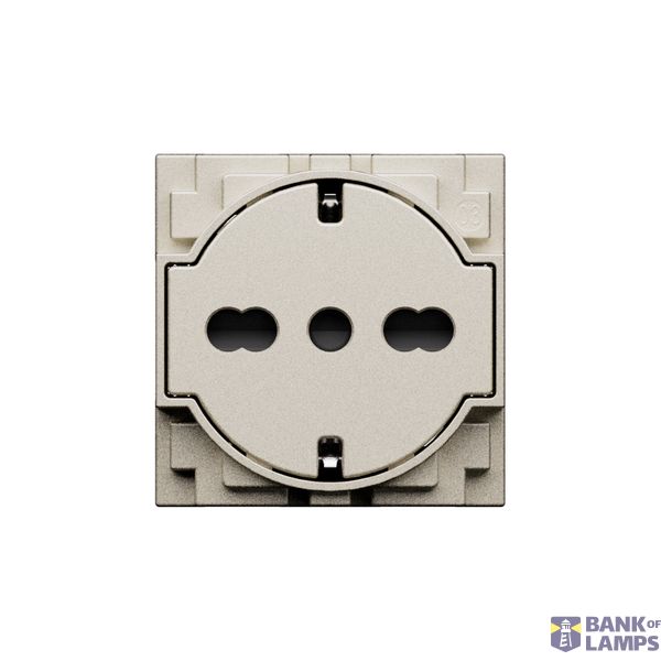 L.NOW-FLAT SOCKET 16 A GER-ITA STD CHAMPAGNE image 1