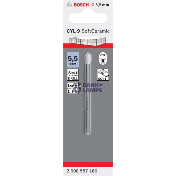 Tile drill bit CYL-9 Ceramic 5,5 x 70 mm image 2