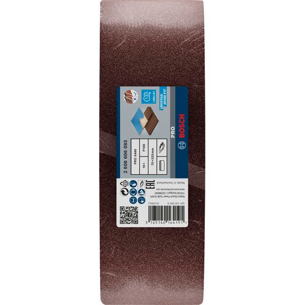 10-piece X440 sanding belt set 75 x 533 mm, 100 image 2