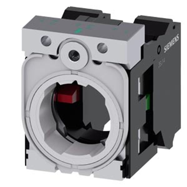Holder for 3 modules, metal, 1 NO, 1 NC image 1