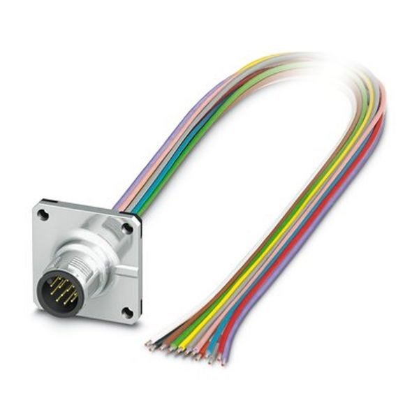 SACC-SQ-M12MS-12CON-25F/0,5 - Device connector front mounting image 1