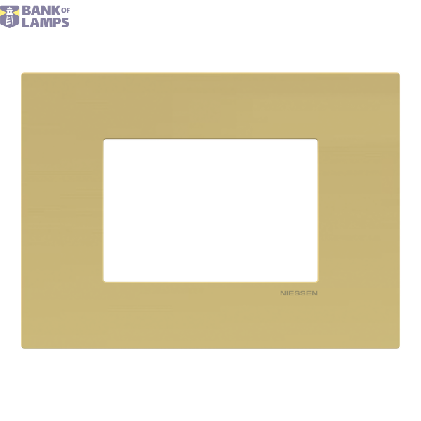Frame - 1-gang / 3-modules - Niessen logo - Noble - Matt Gold image 1