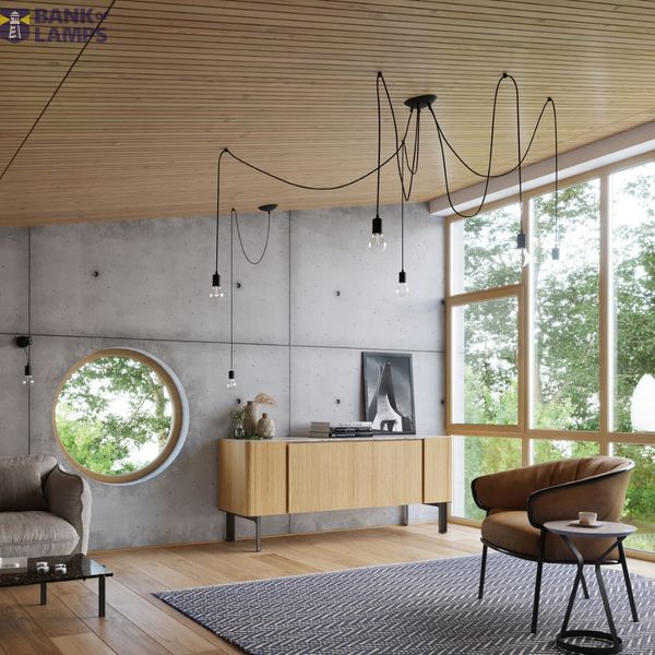 EDISON CHANDELIER 7 BLACK E27 7X60W IP20 image 7