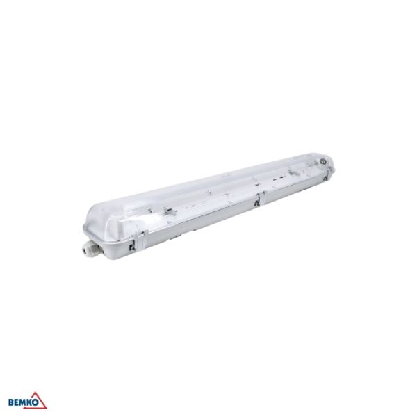 LED HERMETIC FITTING EMPTY 60cm 2X18W IP65 image 1