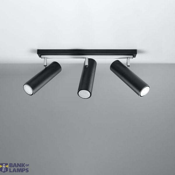 CEILING LAMP DIREZIONE 3 BLACK GU10 3X40W IP20 image 8