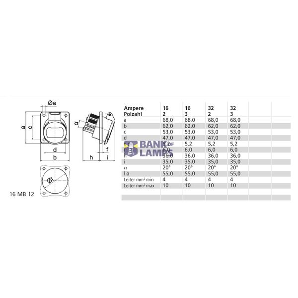 ICD 12h 16A 2P 42V IP44 68x62 Sch Ni image 3