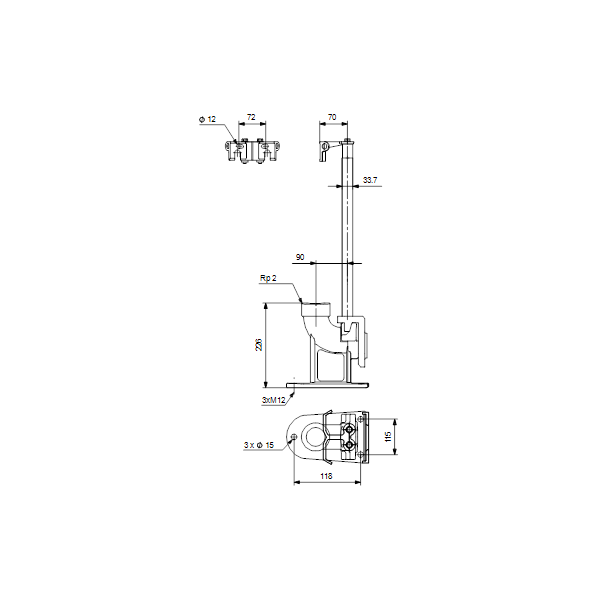 AUTO COUPLING SET RP 2&quot; CI image 2