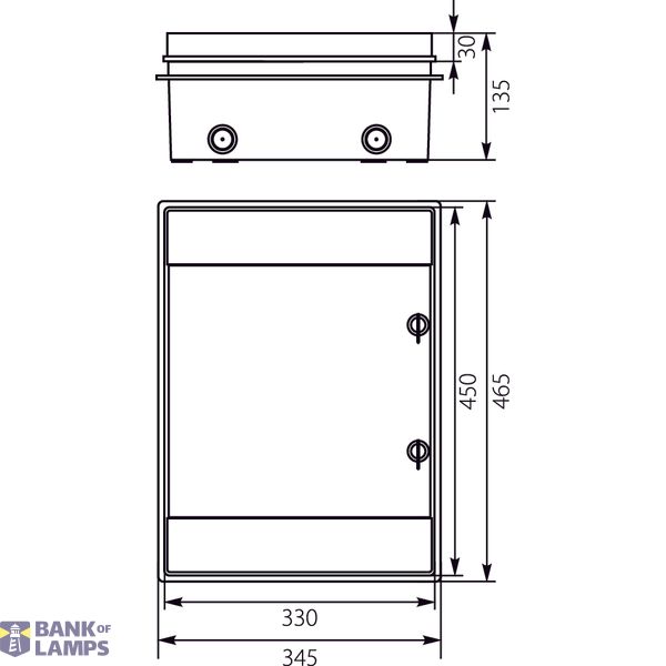 Hermetic switchboard RHp-24/B (white door) image 2