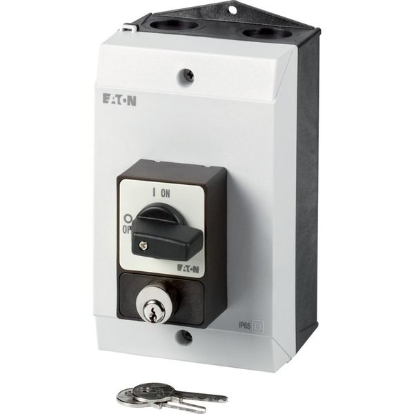 P1-25/I2/SVA(A) ON-OFF switches, P1, 25 A, surface mounting, 3 pole, with black thumb grip and front plate, Cylinder lock SVA image 6