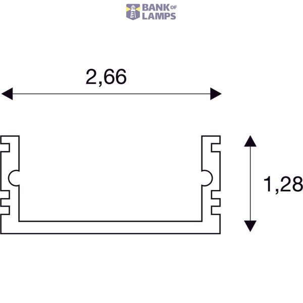 GLENOS linear profile, 2713-200, 2m, matt black image 3
