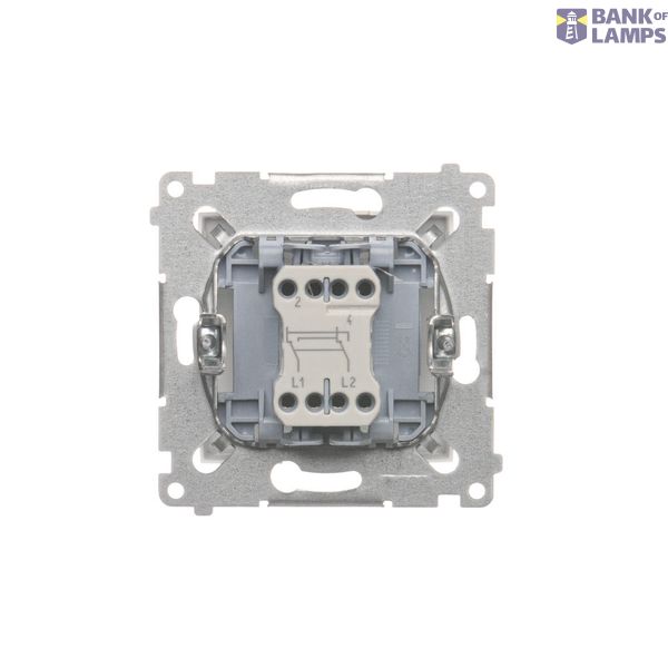 HDMI double socket, module, light gray matt, HDMI Standard: HDMI 2.1 image 1