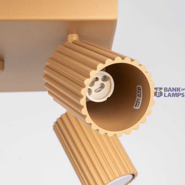 CEILING LAMP FOR DINING ROOM CARBON MOVABLE GOLDEN SPOTLIGHTS ON GU10 image 6