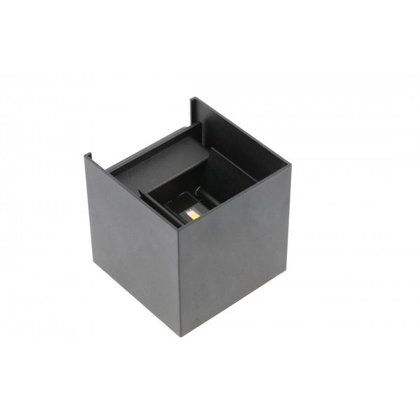 LED wall luminaire MISSOURI-K, 7 W, 540 lm, 4000K, IP54, square, black image 1