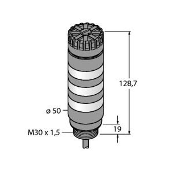 LED Signal Light Tower Light   TL50BLGYRA image 1