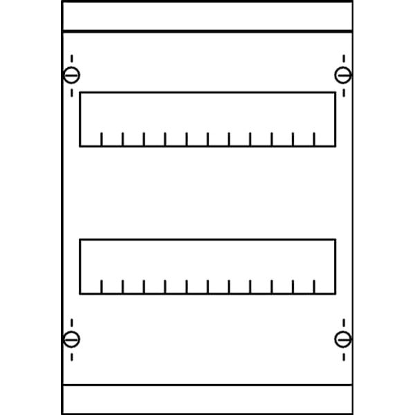 1SV000 Interior fitting system, Field Width: 1, Number of Rows: 2, 300 mm x 250 mm x 120 mm, IP2XC image 1