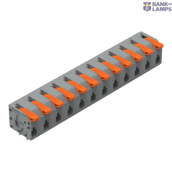 2601-1312 PCB terminal block; lever; 1.5 mm²; Pin spacing 7.5 mm; 12-pole; Push-in CAGE CLAMP®; 1,50 mm²; gray image 1
