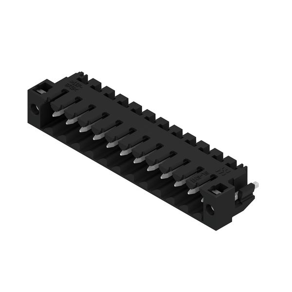 PCB plug-in connector, male header, Solder flange, THT/THR solder connection, 3.50 mm, Number of poles: 12, 180°, Solder pin length (l): 1.5 mm, tinned, black, Box image 5