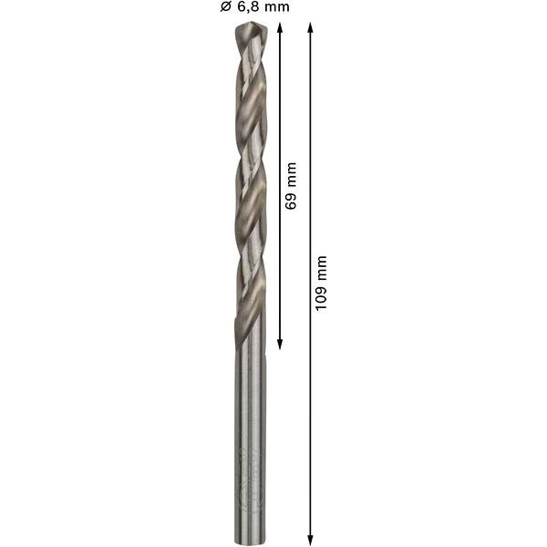 Metal drill bits HSS-G, DIN 338 6,8 x 69 x 109 mm 10 pcs. image 2