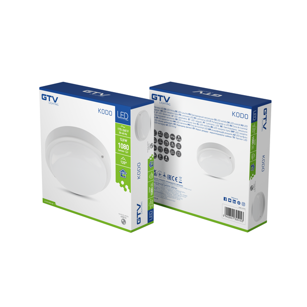 LED luminaire KODO-OK, 12 W, 1080 lm, AC175-260V, PF>0.5, Ra≥80, IP54, IK08, 4000K, round, white image 3