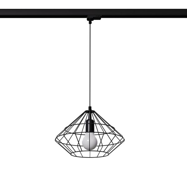 HANGING LAMP 3 PHASE UMBERTO BLACK E27 4000K 7.5W 690LM image 1
