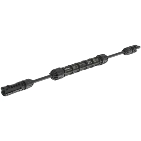 In-line fuse, 4 mm solar plug to 4 mm solar coupling socket, 0.64 m, 6.0 mm², black, 1.5 kV, 4 A, 32.0419-0064UL image 1