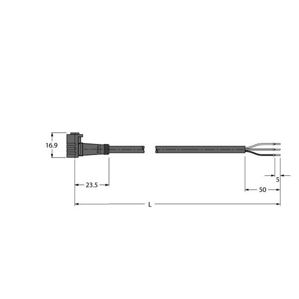 Actuator and Sensor Cable, PVC Connection Cable   PKW3Z-2/TEL image 1