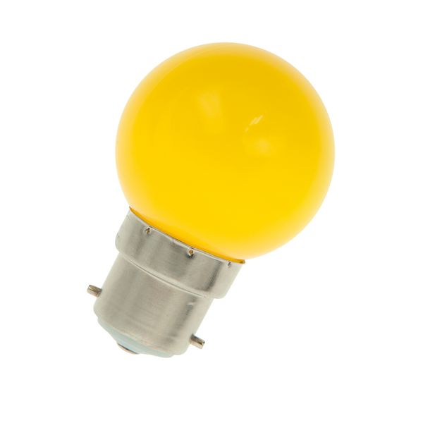 LED Ball G45 B22d 240V 1W Yellow image 1
