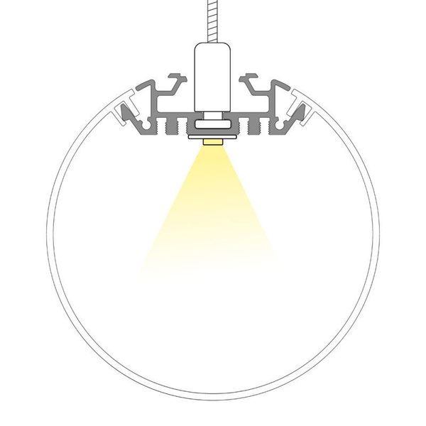 Hanging aluminum profile ZK, 100mm, Whitey diffusion, 2m image 1