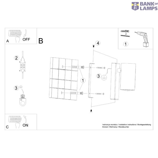 WALL LAMP UTTI WHITE GU10 1X40W IP20 image 7