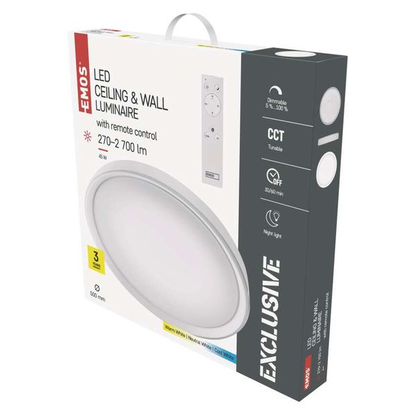 LED Ceiling lamp ILVI, round 45W, dimmable, changeable CCT image 1