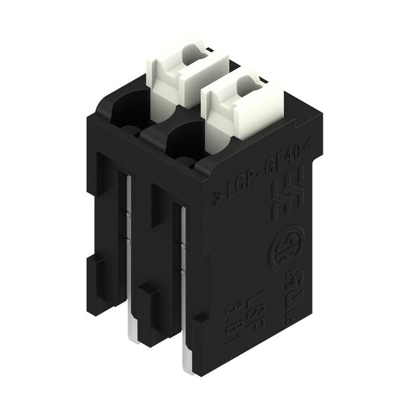 Printed circuit board terminals, 3.81 mm, Number of poles: 2, 180°, Solder pin length (l): 1.5 mm, black, PUSH IN with actuator, Clamping range, max. : 1.5 mm², Tape image 2