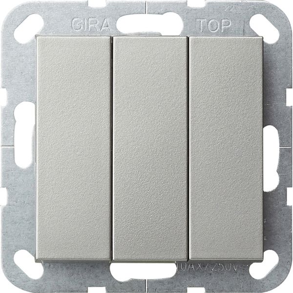 rocker sw. BS 3-g 1-way System 55 stainl.steel(lac.) image 1