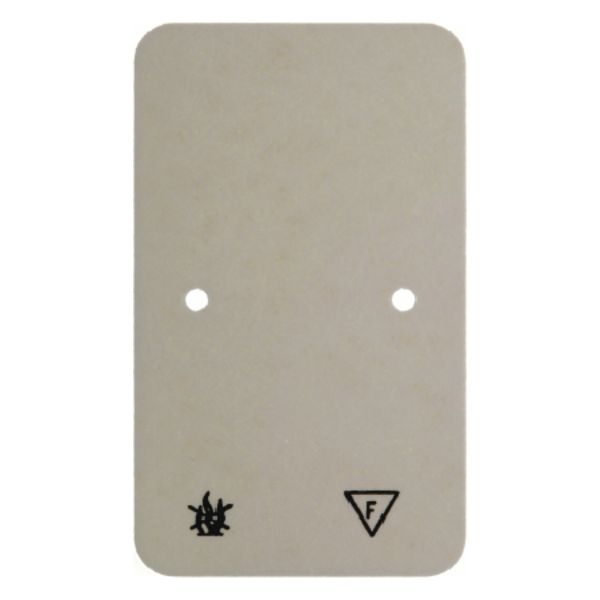 Base plate self-extinguishing for double soc. out., surface-mtd, white image 1